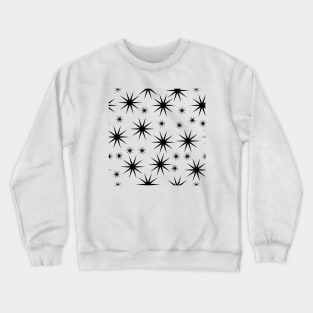 Starry Asterisk Pattern (Black) Crewneck Sweatshirt